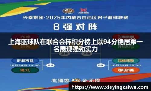 上海篮球队在联合会杯积分榜上以94分稳居第一名展现强劲实力